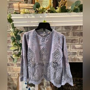 Altar’d State Blue Lace Blouse